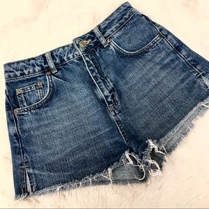 Topshop Moto Premium Denim Mom Shorts size 4